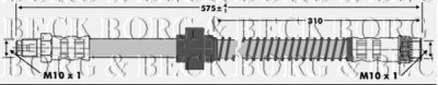 BORG & BECK bbh6745 -  Тормозной шланг
